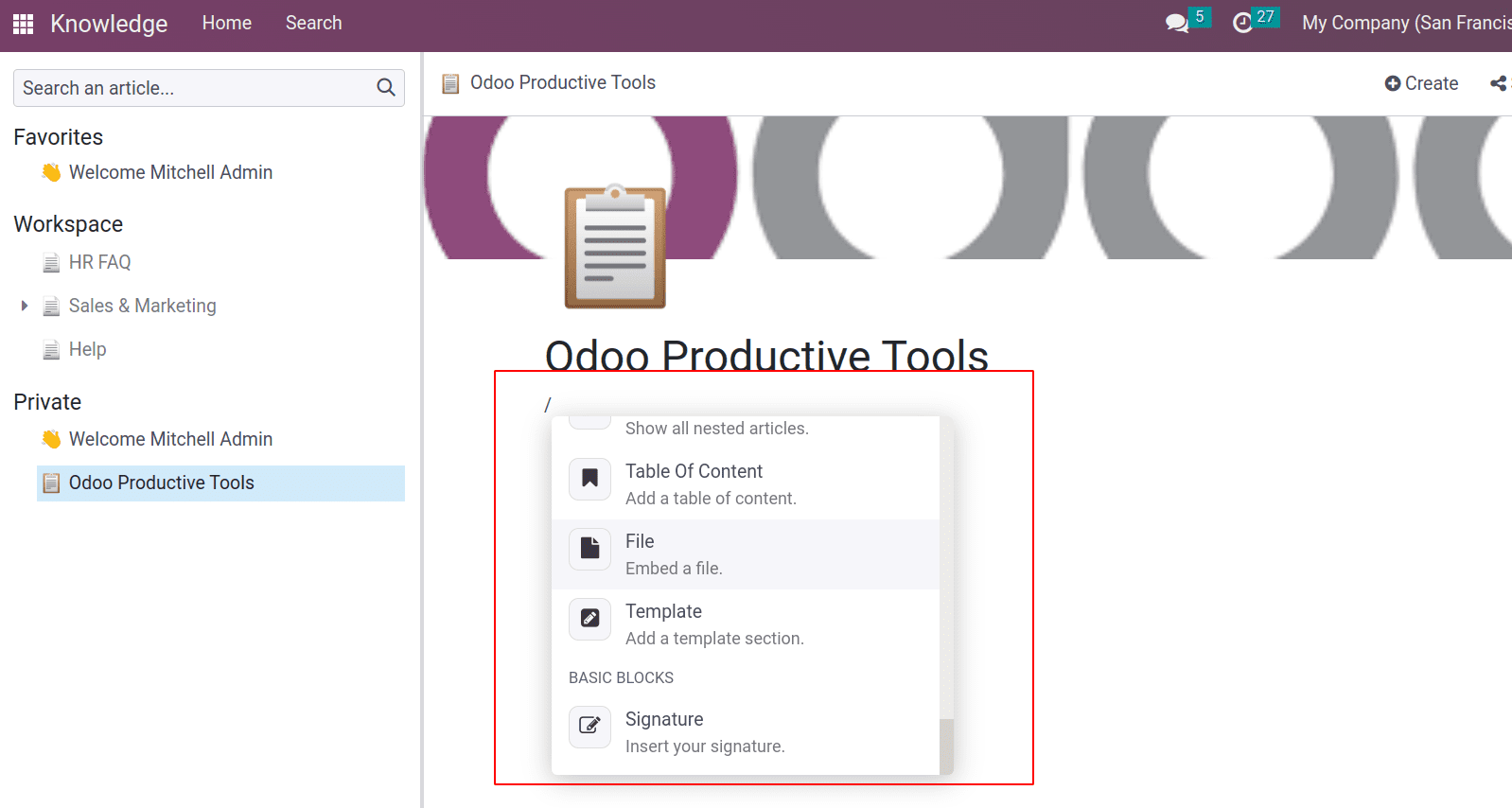 What Is Knowledge Module In Odoo 16-cybrosys