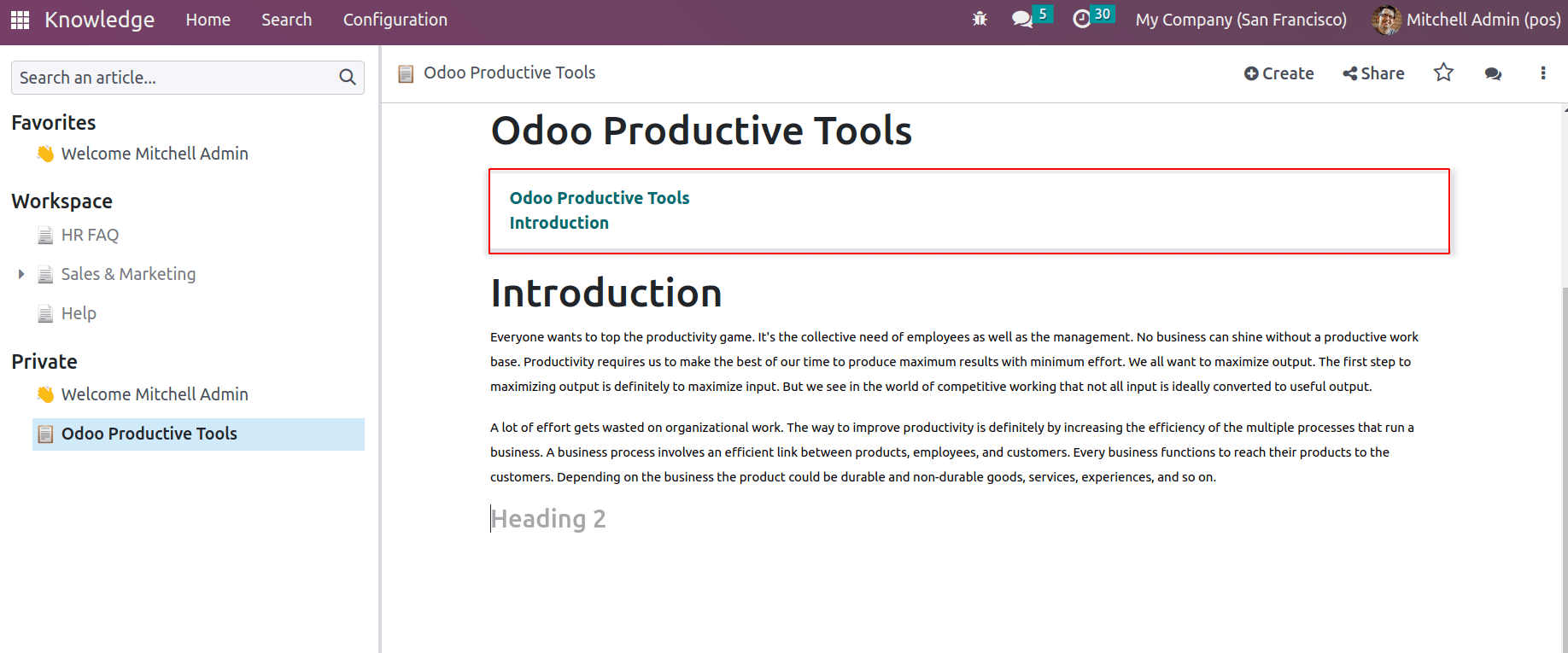 What Is Knowledge Module In Odoo 16-cybrosys