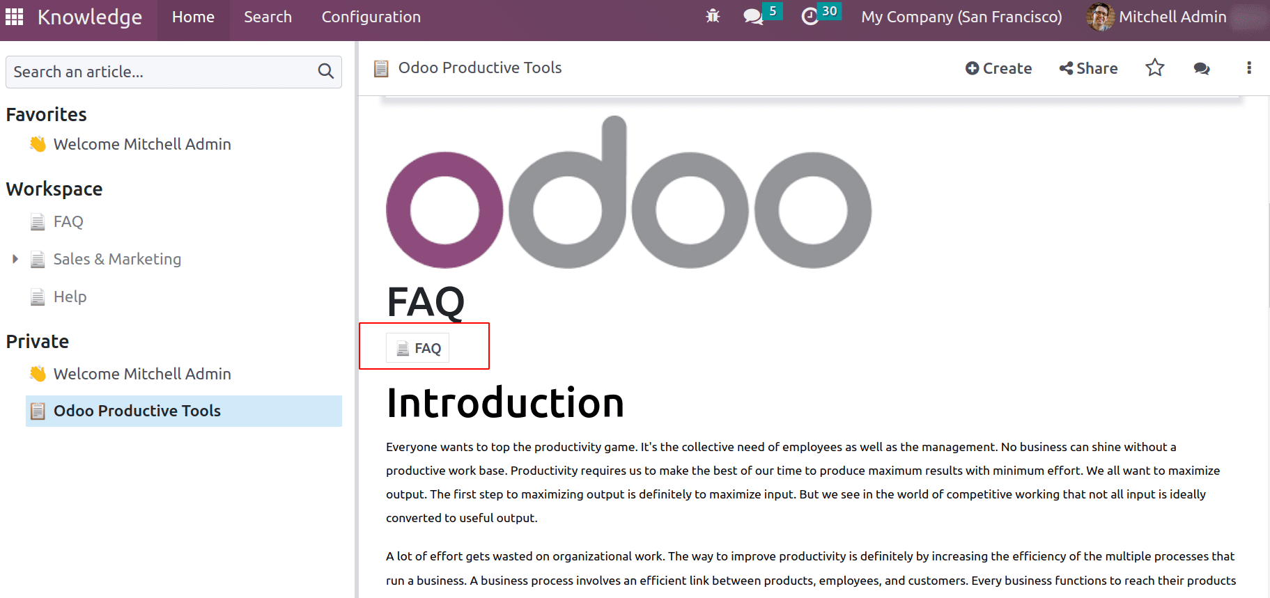 What Is Knowledge Module In Odoo 16-cybrosys