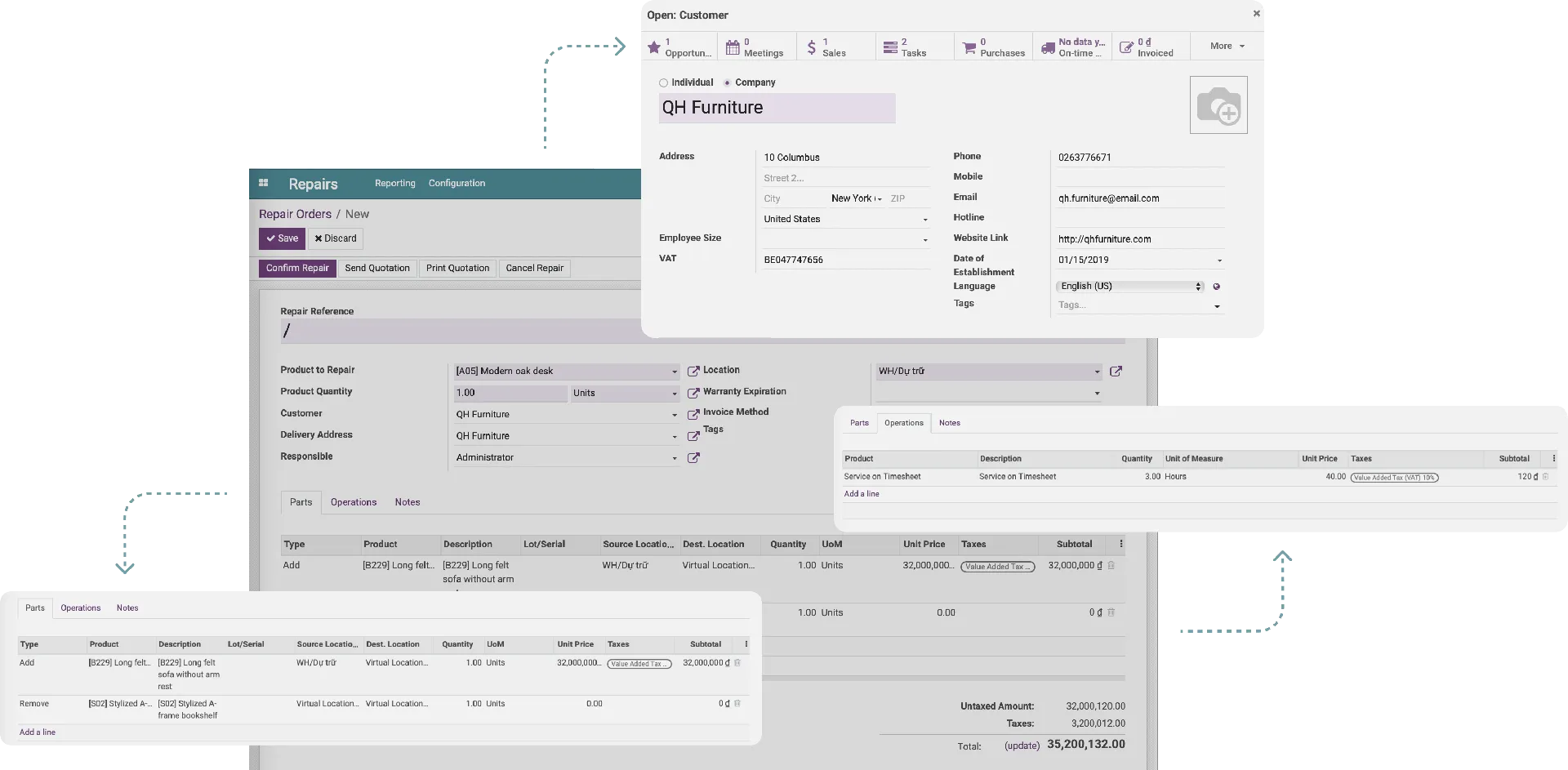 Manage every details of information - Repair CBMS