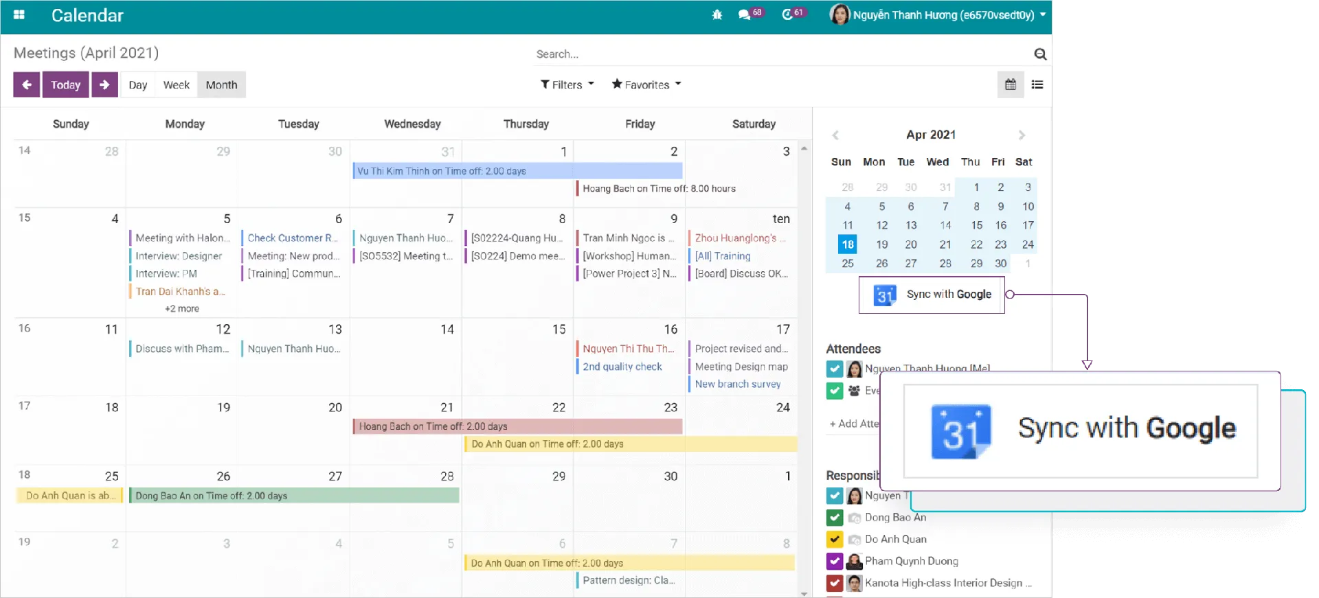 Integrated CBMS Calendar with Google Calendar Integrated CBMS Calendar with Google Calendar